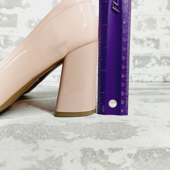 New Anne Klein Grazen Pink Leather Pointed Toe Block Heel Pumps T569 - Picture 2 of 14